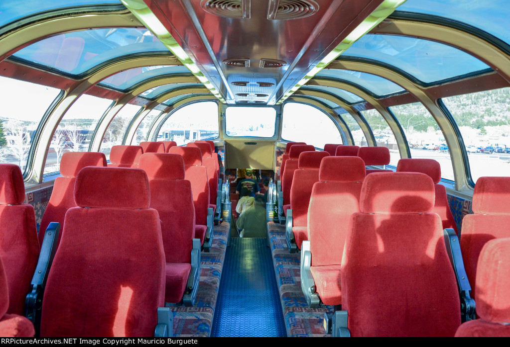 Grand Canyon Railway Coconino Dome interior